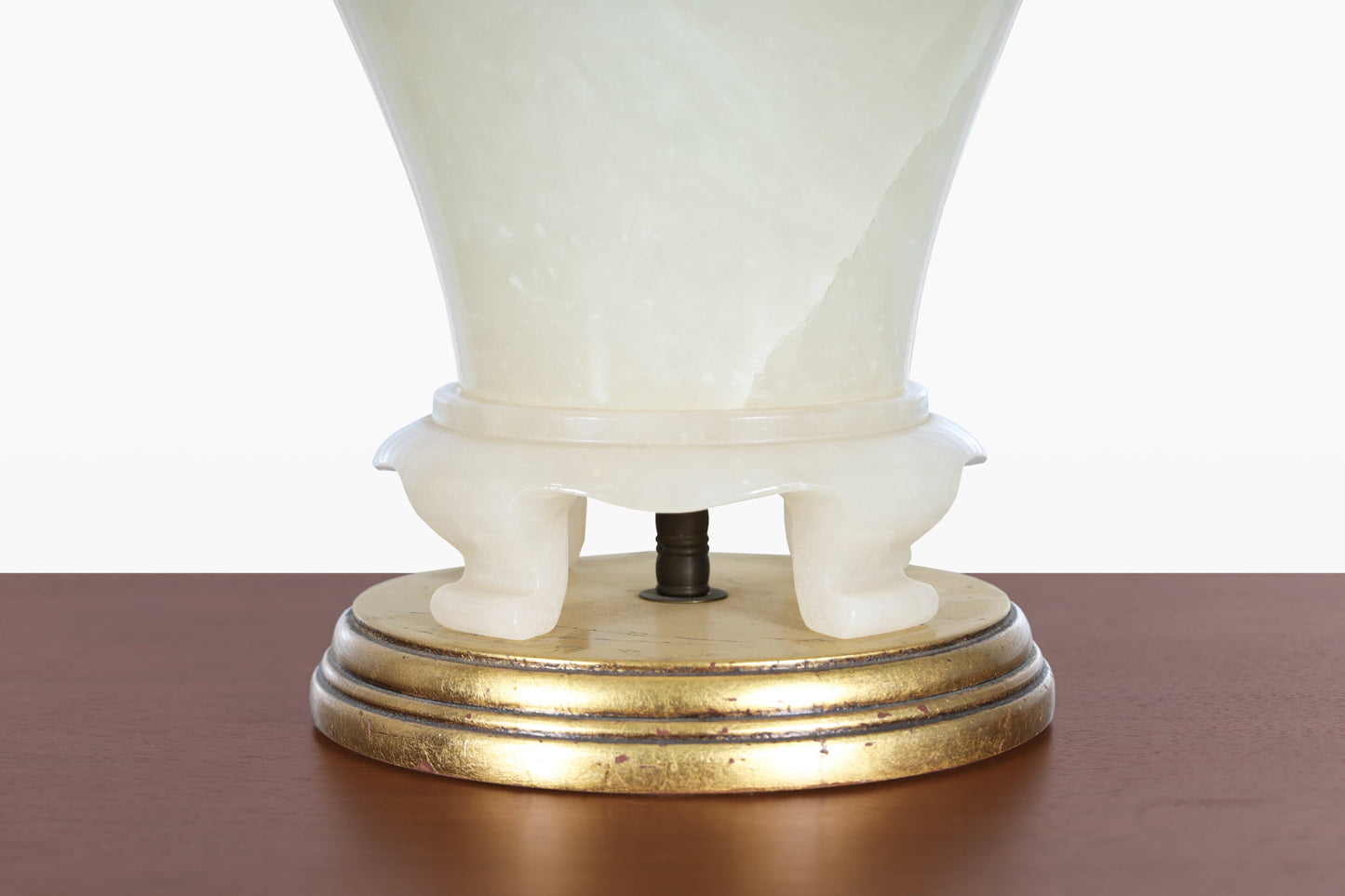 Vintage Italian Alabaster Ginger Jar Lamps