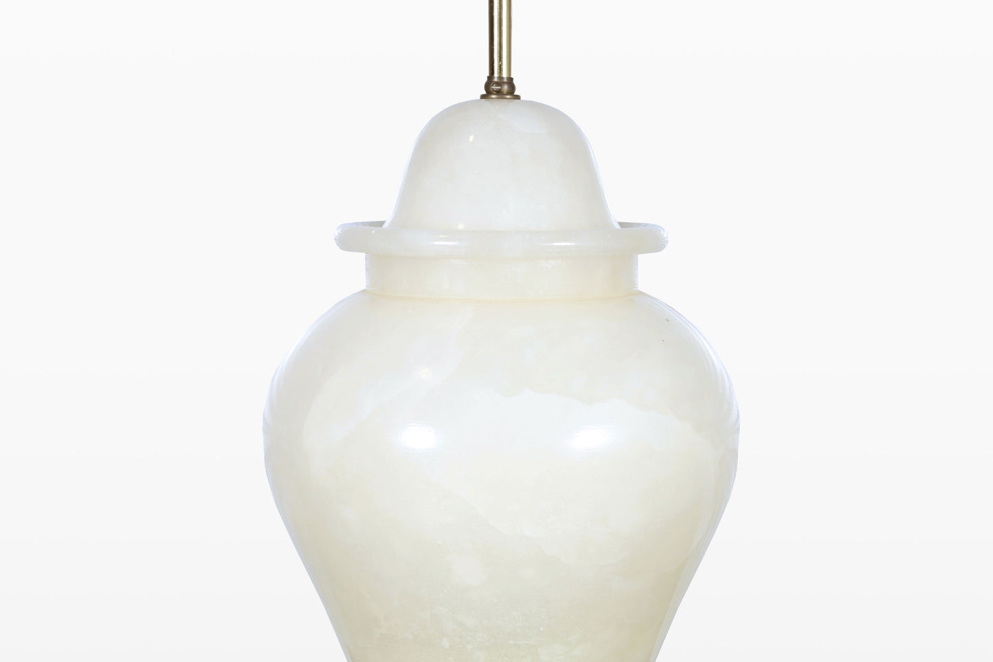Vintage Italian Alabaster Ginger Jar Lamps