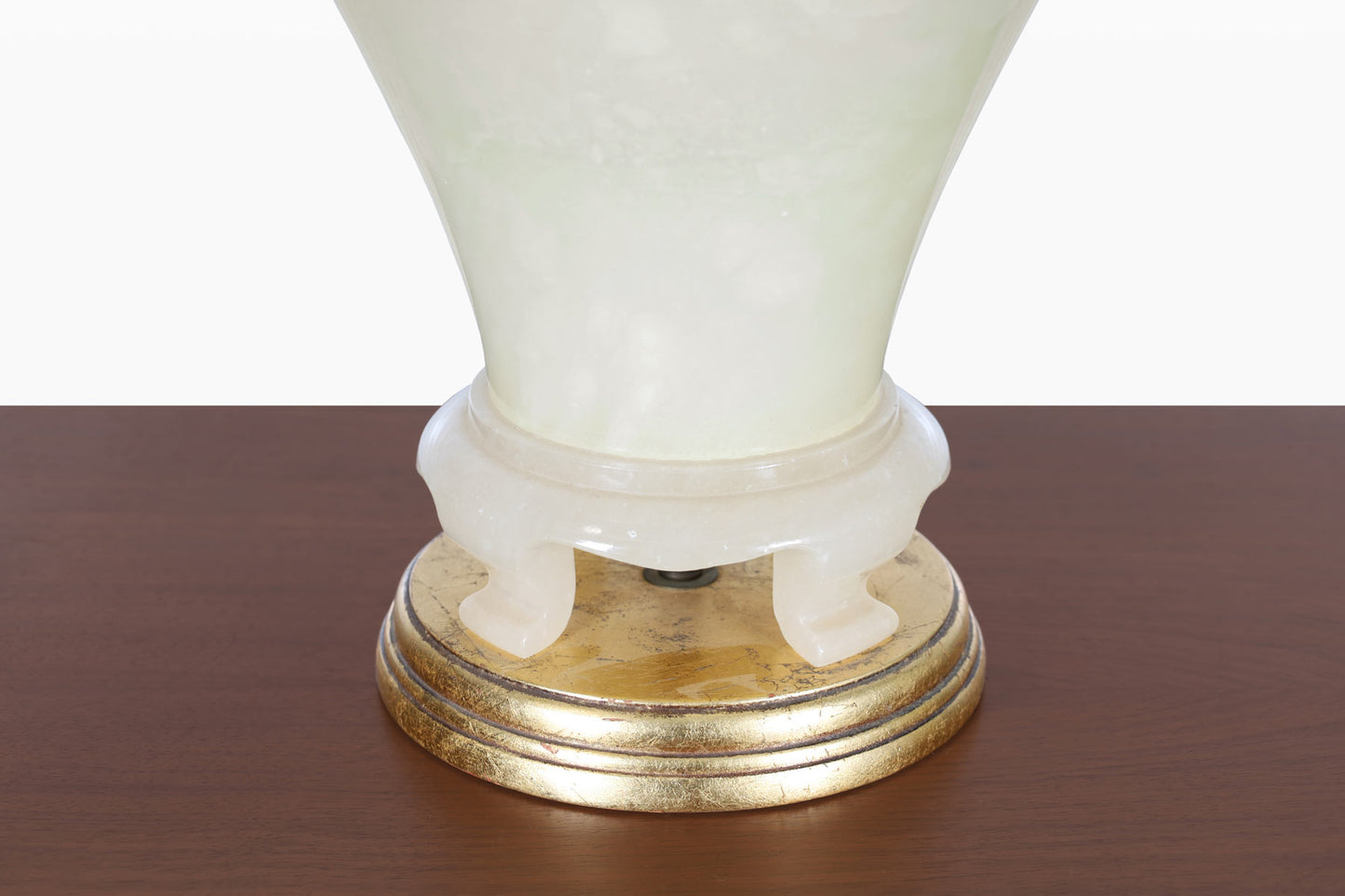 Vintage Italian Alabaster Ginger Jar Lamps