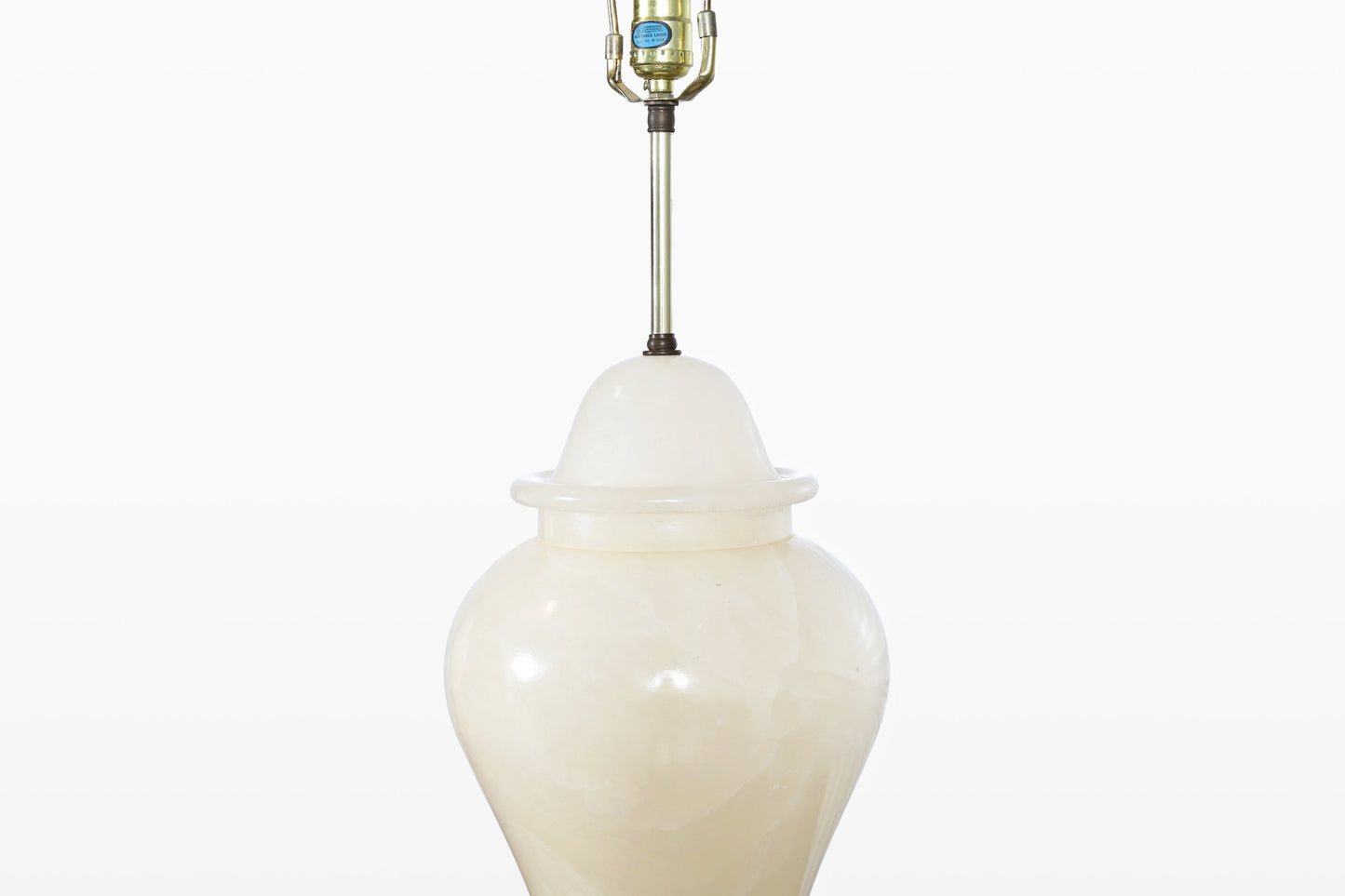 Vintage Italian Alabaster Ginger Jar Lamps