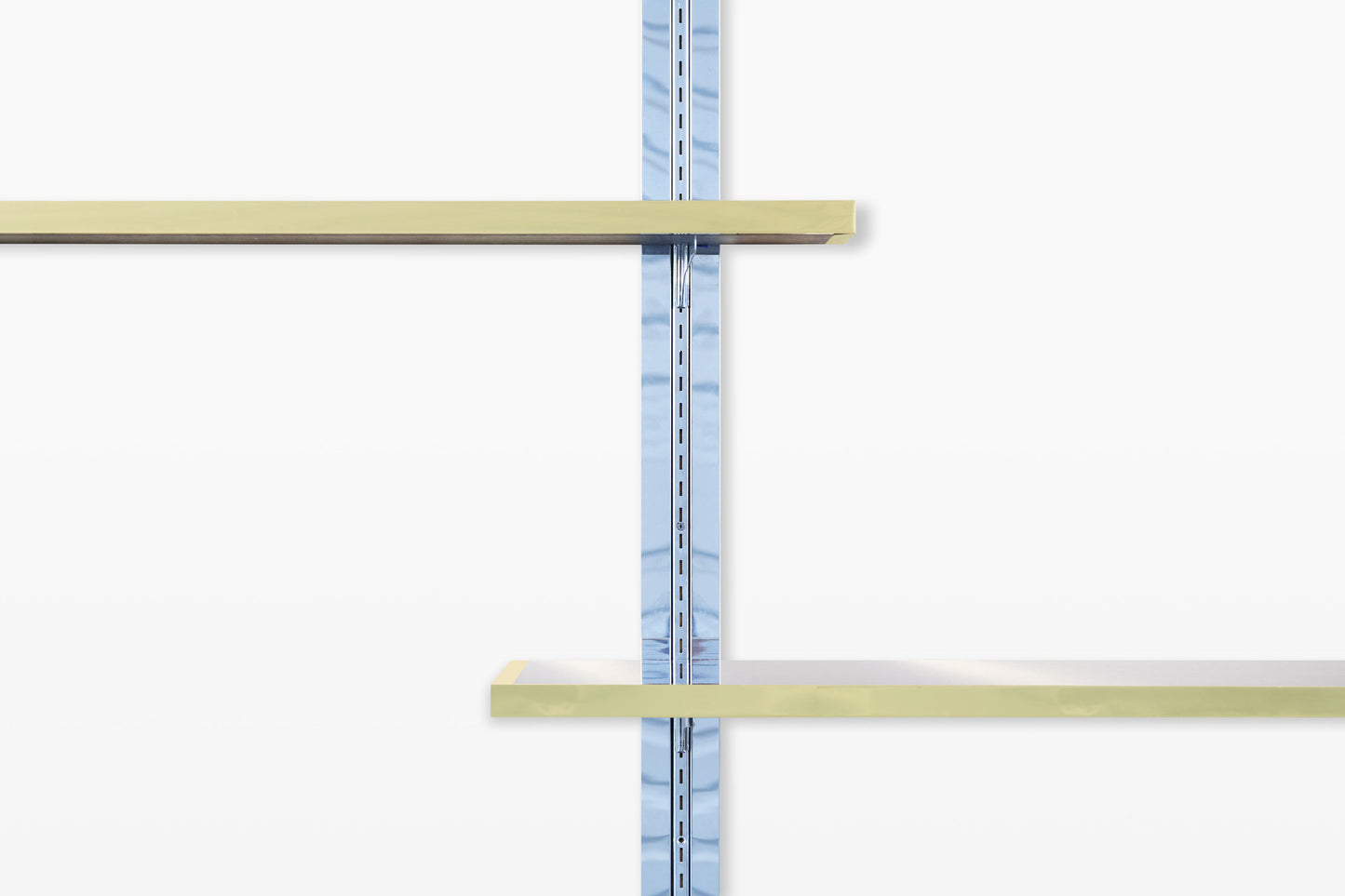 Vintage Italian Chrome and Brass “Cityscape” Wall-Mounted Unit