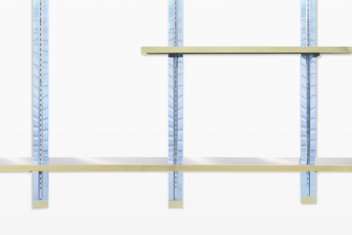 Vintage Italian Chrome and Brass “Cityscape” Wall-Mounted Unit