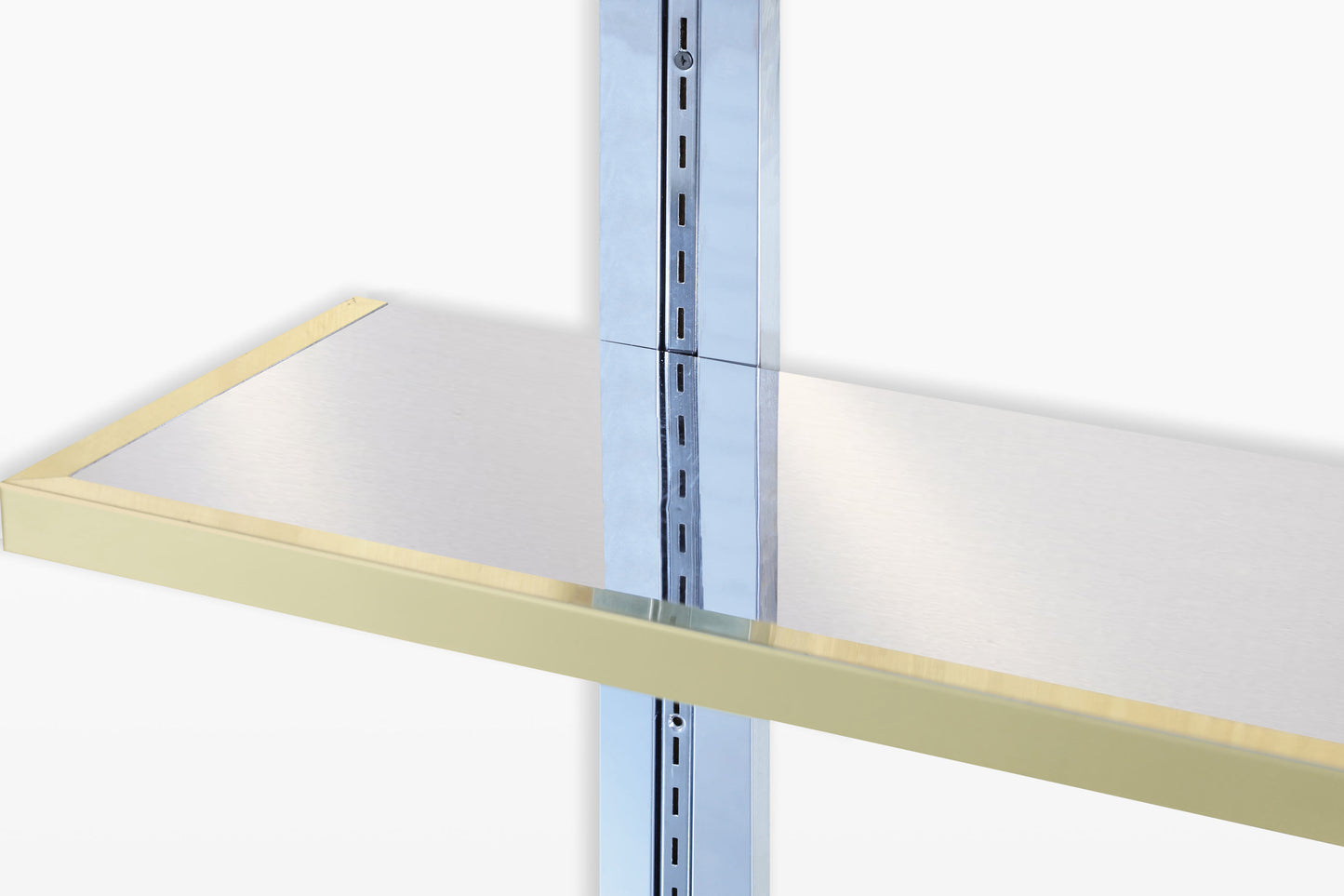 Vintage Italian Chrome and Brass “Cityscape” Wall-Mounted Unit