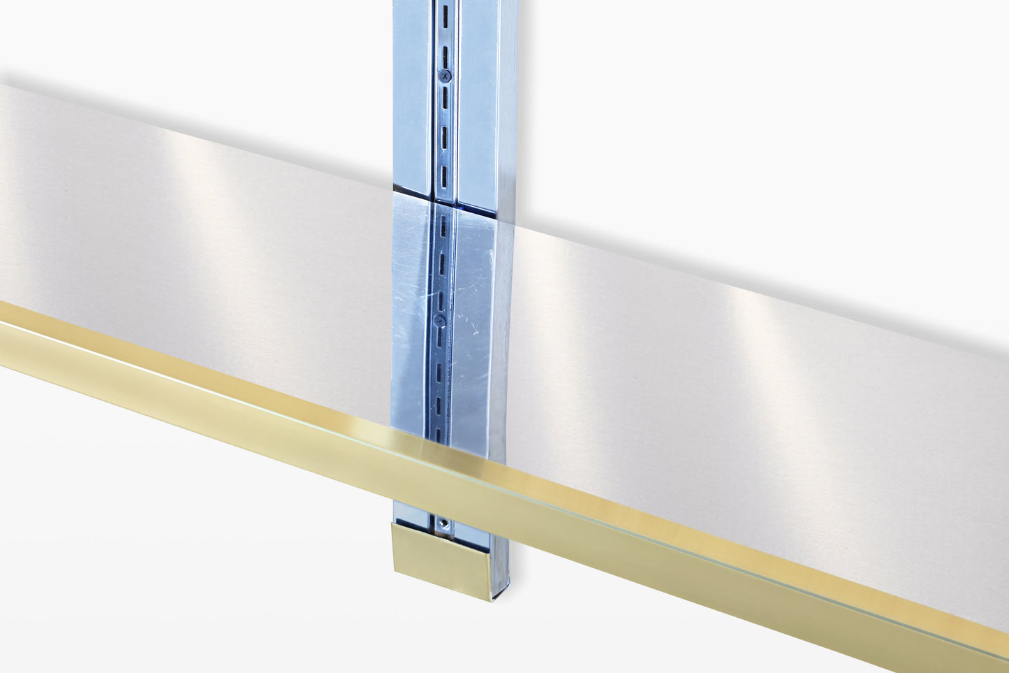 Vintage Italian Chrome and Brass “Cityscape” Wall-Mounted Unit