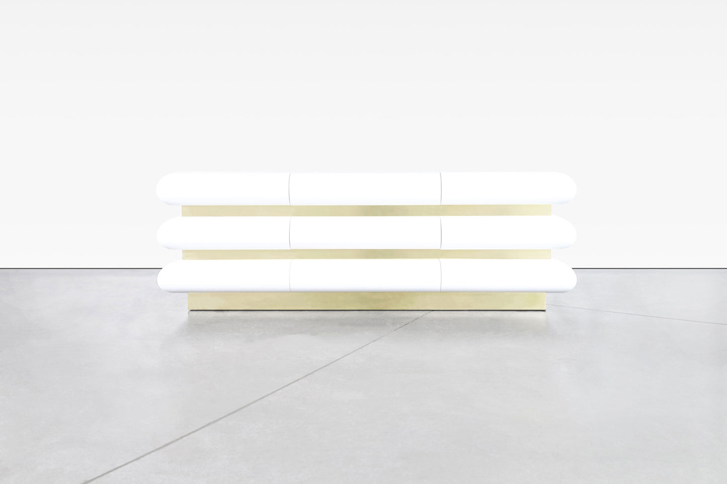 Vintage Italian Lacquered and Brass Dresser