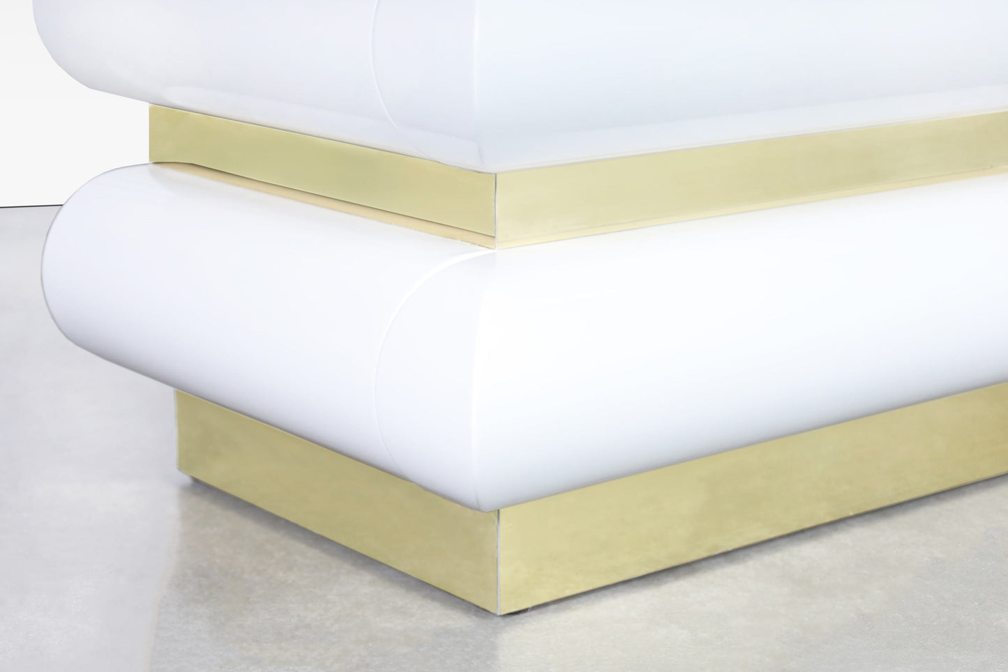 Vintage Italian Lacquered and Brass Dresser