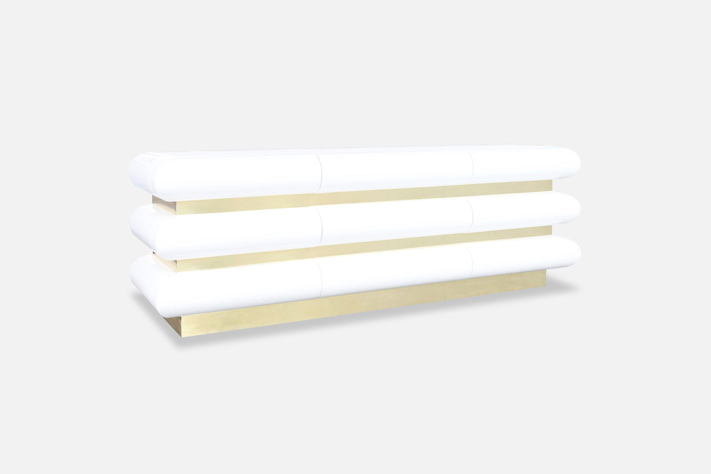 Vintage Italian Lacquered and Brass Dresser