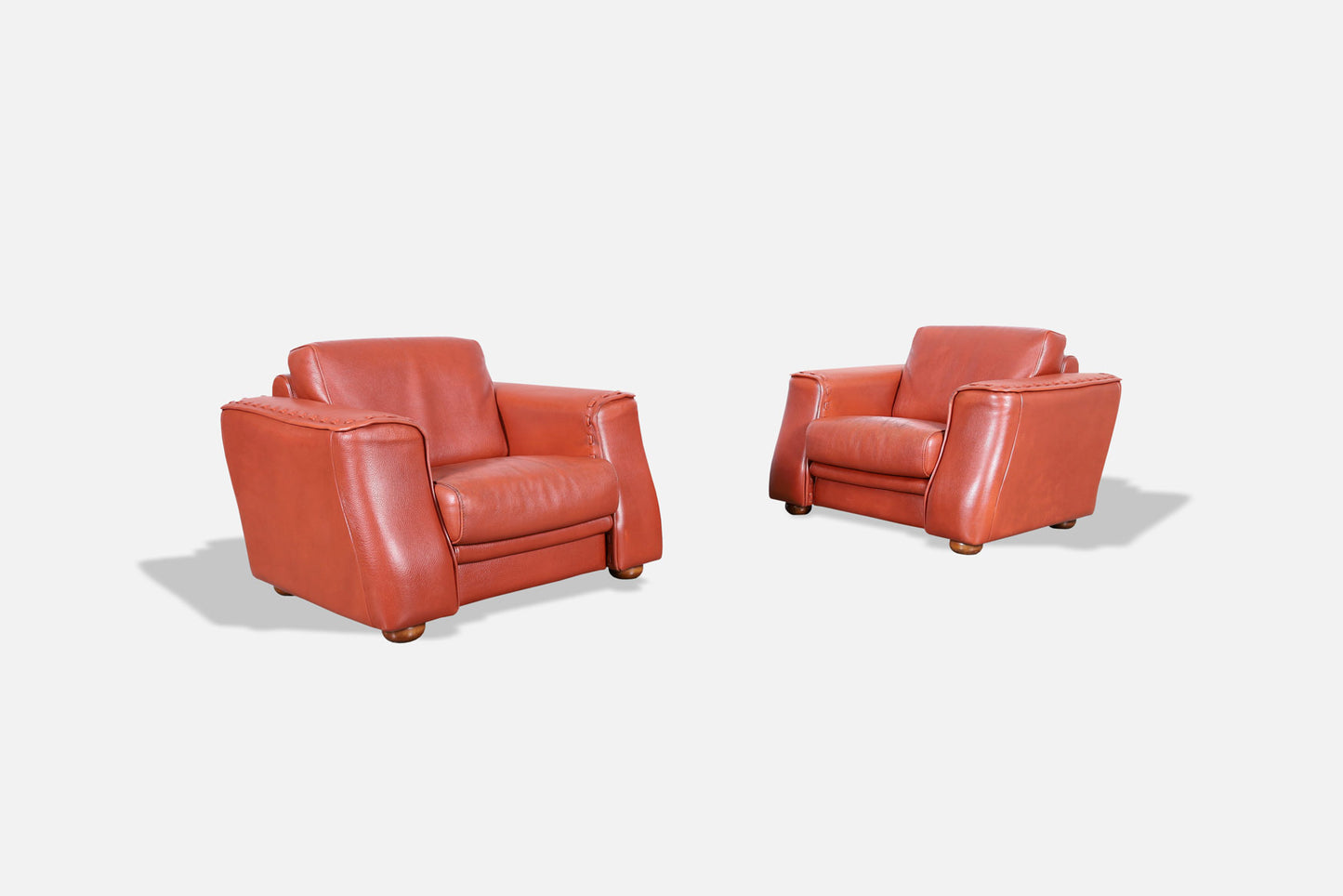 Vintage Italian Leather Club Chairs by Formenti