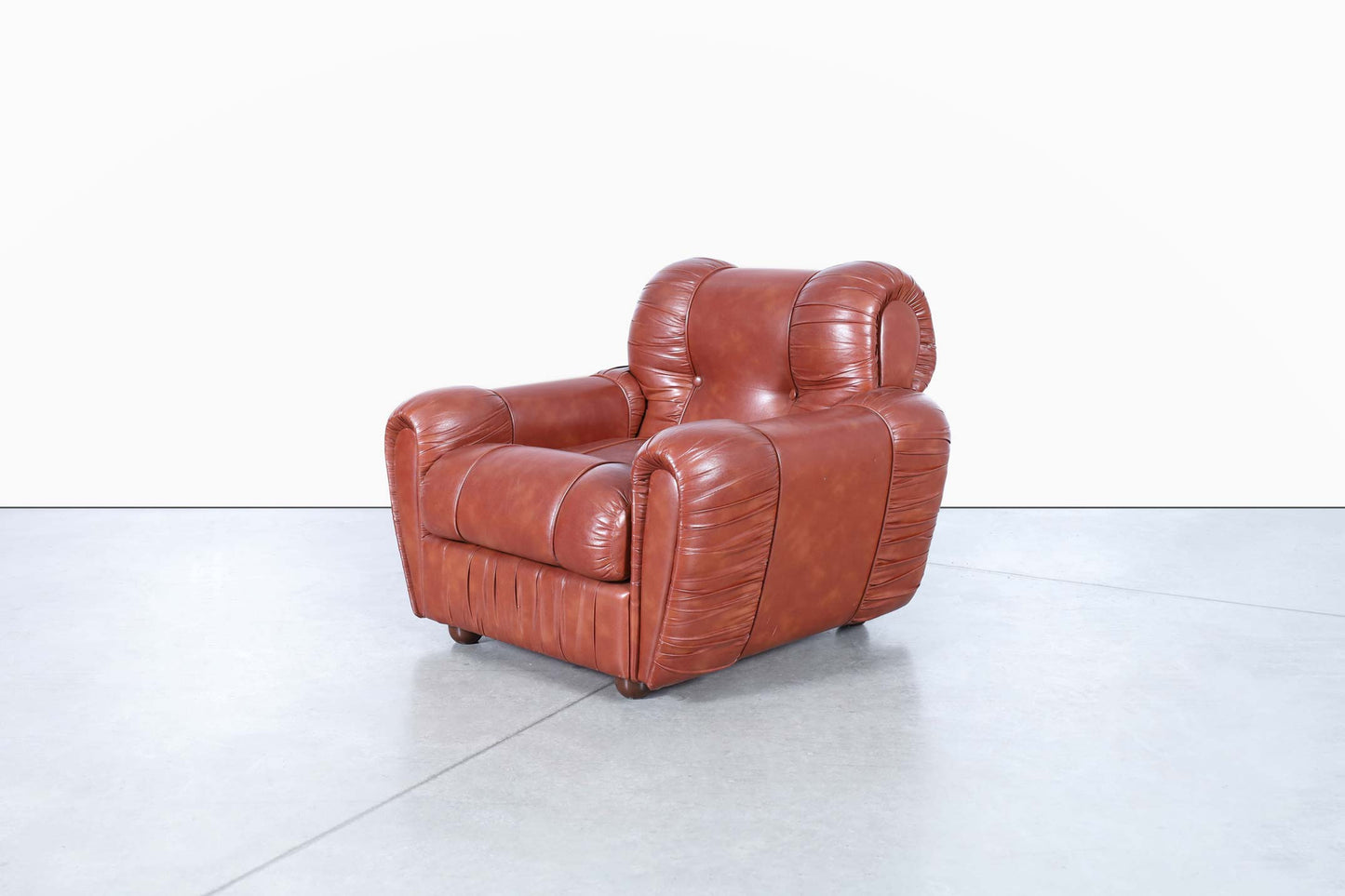 Vintage Italian Leatherette Lounge Chairs