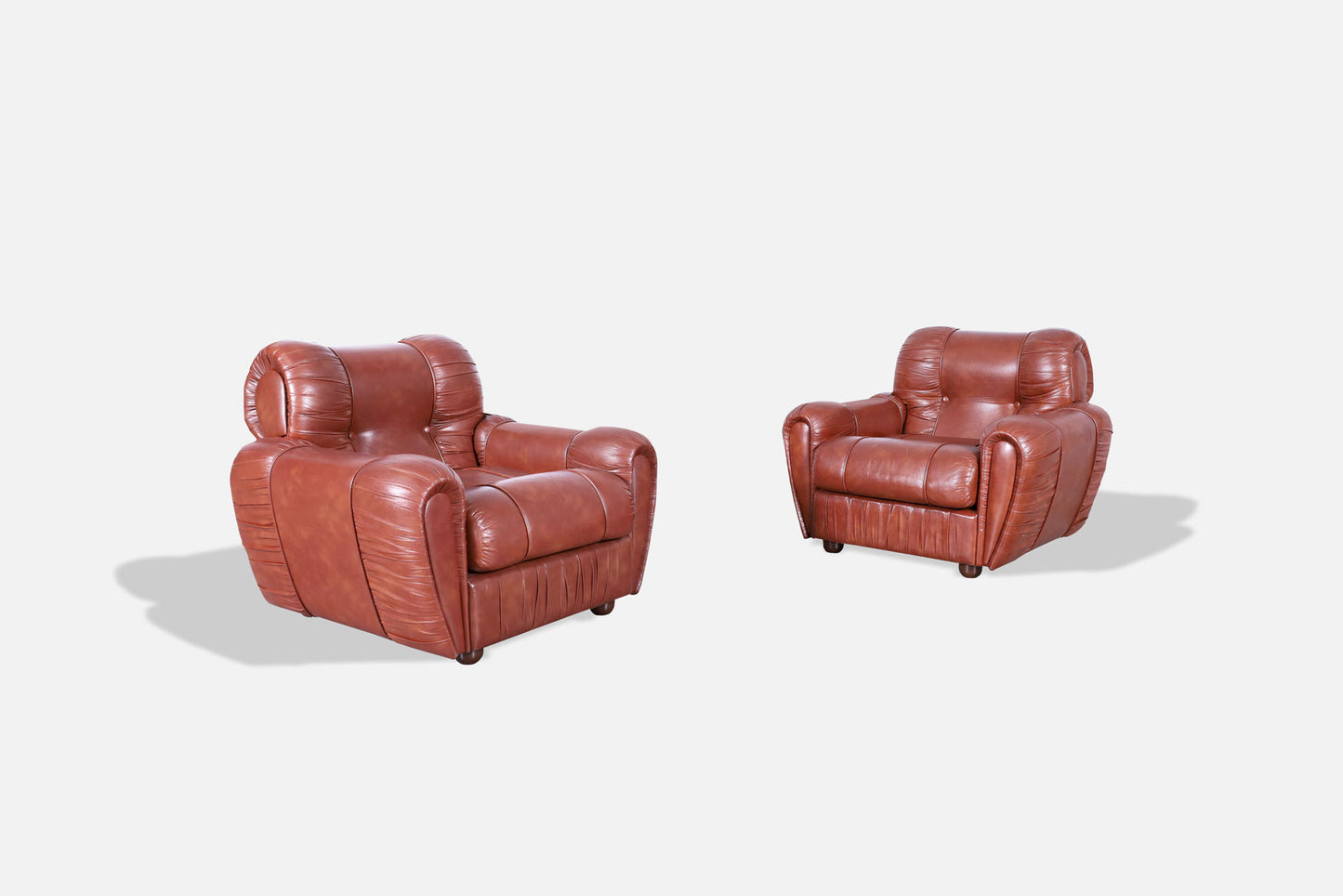 Vintage Italian Leatherette Lounge Chairs