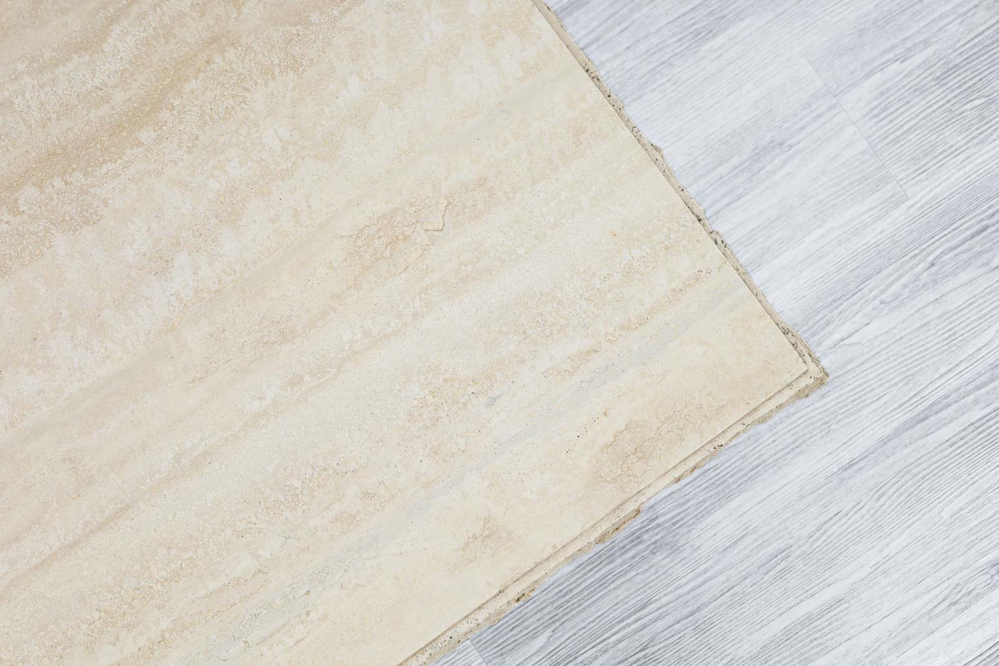 Italian Modernist Live Edge Travertine Coffee Table