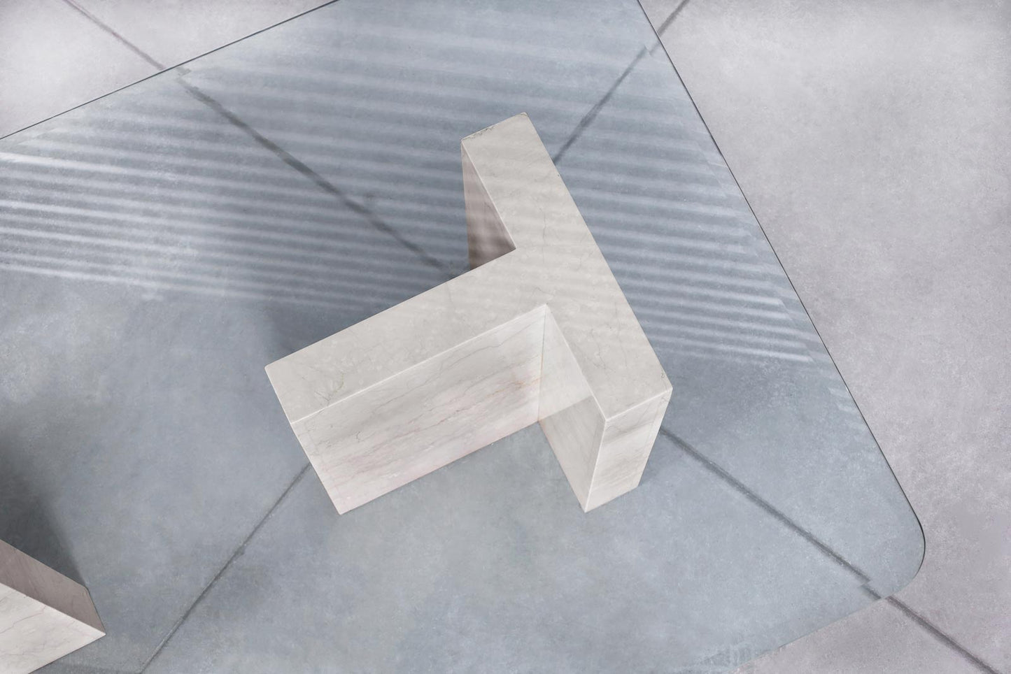 Vintage Italian Marble and Glass Dining Table