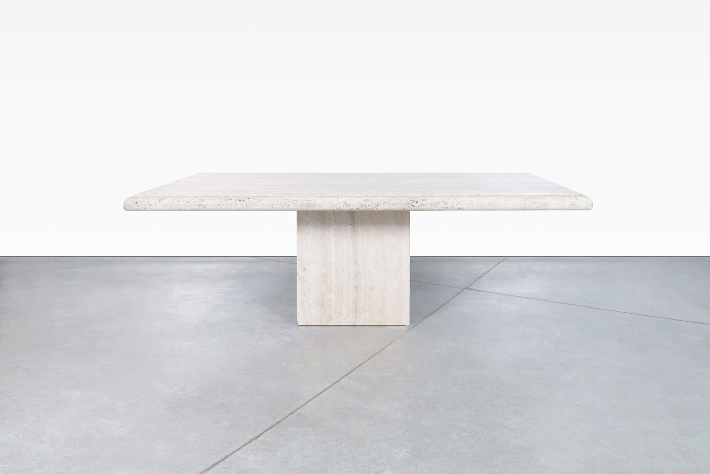 Vintage Italian Travertine Dining Table by Stone International