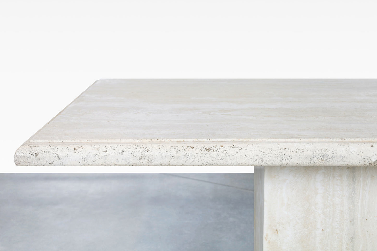Vintage Italian Travertine Dining Table by Stone International