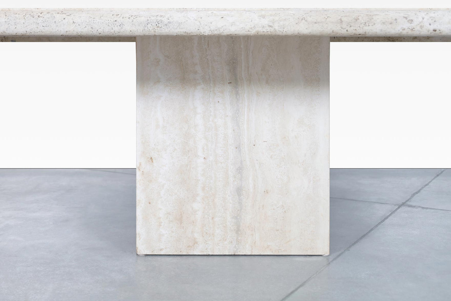 Vintage Italian Travertine Dining Table by Stone International