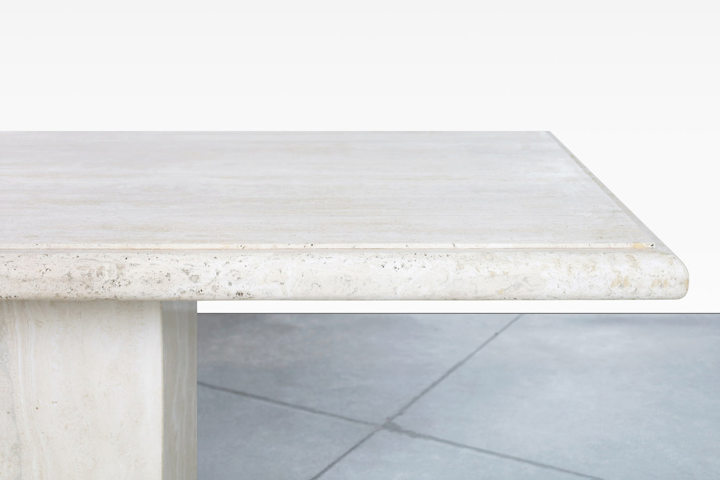 Vintage Italian Travertine Dining Table by Stone International