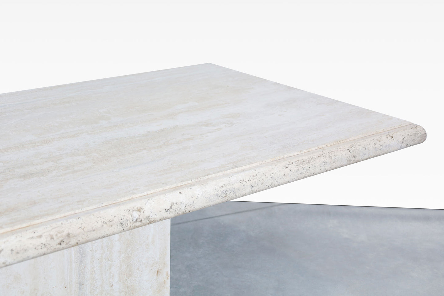 Vintage Italian Travertine Dining Table by Stone International