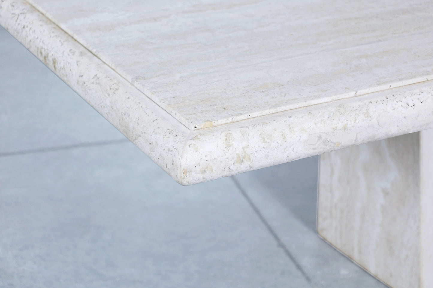 Vintage Italian Travertine Dining Table by Stone International