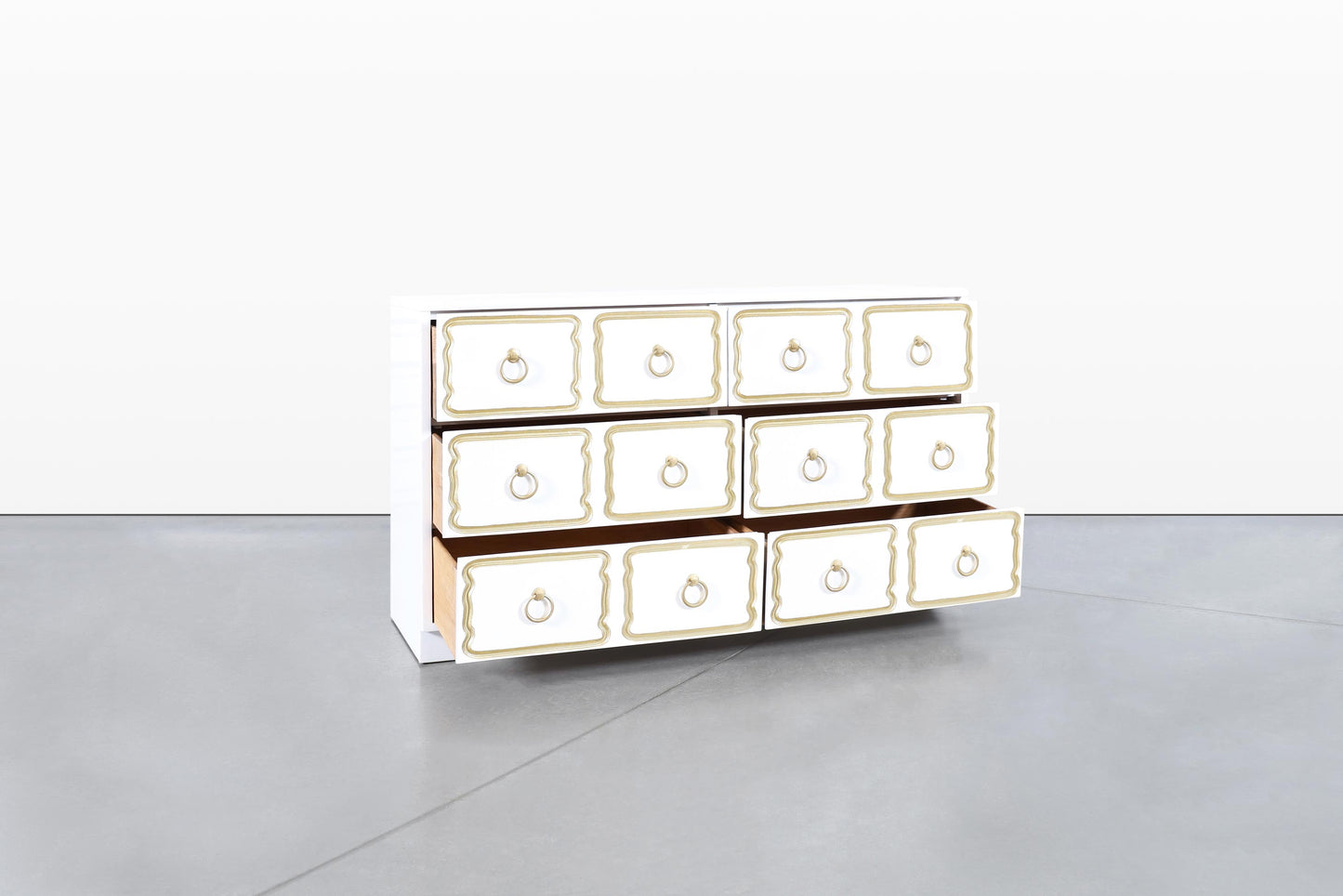 Vintage Lacquered "España" Chests of Drawers in Style of Dorothy Draper