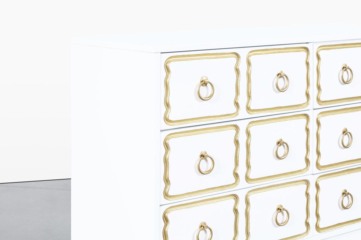 Vintage Lacquered "España" Chests of Drawers in Style of Dorothy Draper