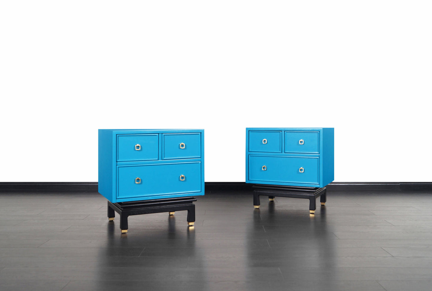 Vintage Lacquered Nightstands by American of Martinsville