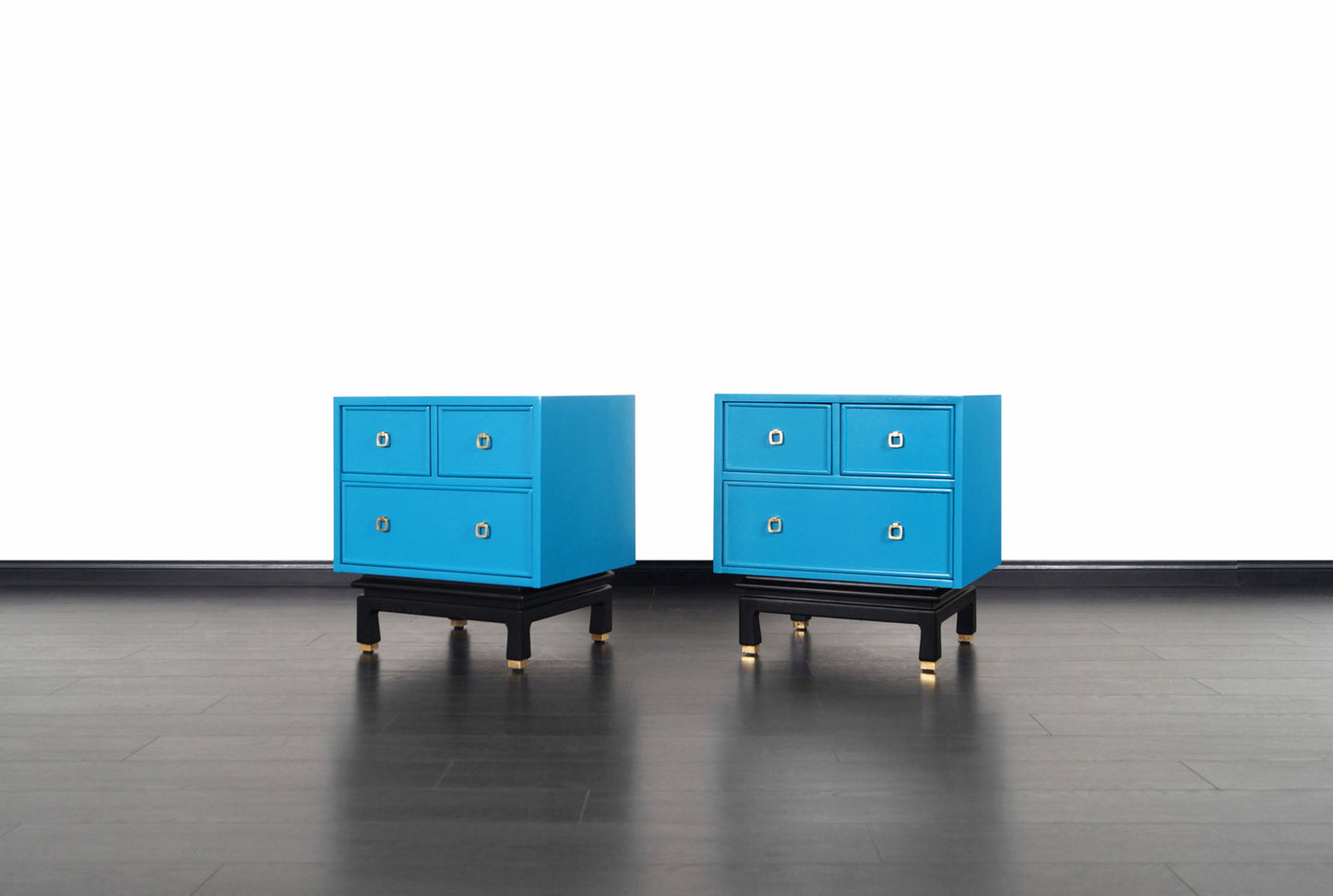 Vintage Lacquered Nightstands by American of Martinsville