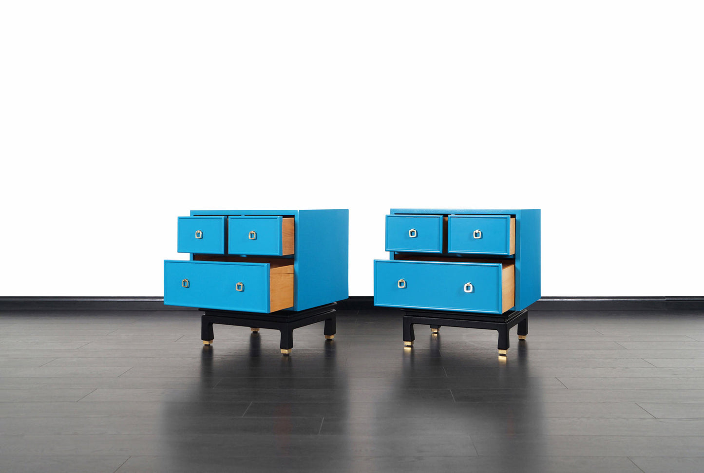 Vintage Lacquered Nightstands by American of Martinsville