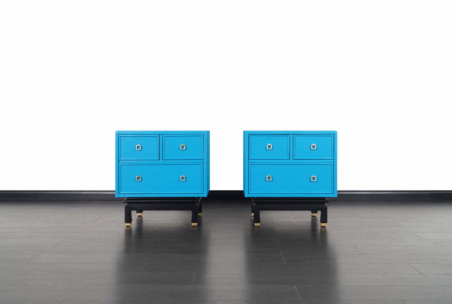 Vintage Lacquered Nightstands by American of Martinsville