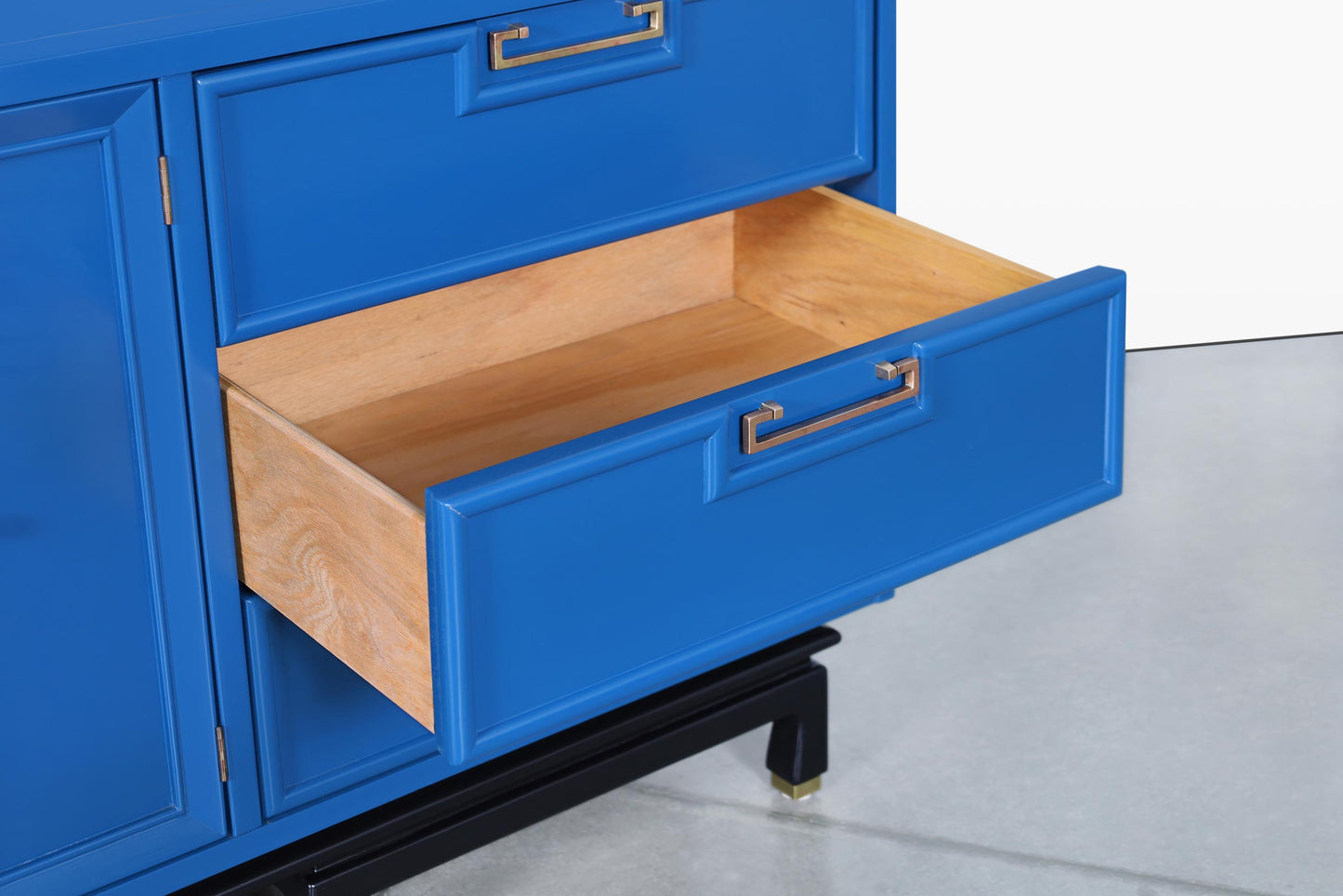 Vintage Lacquered and Brass Dresser by American of Martinsville