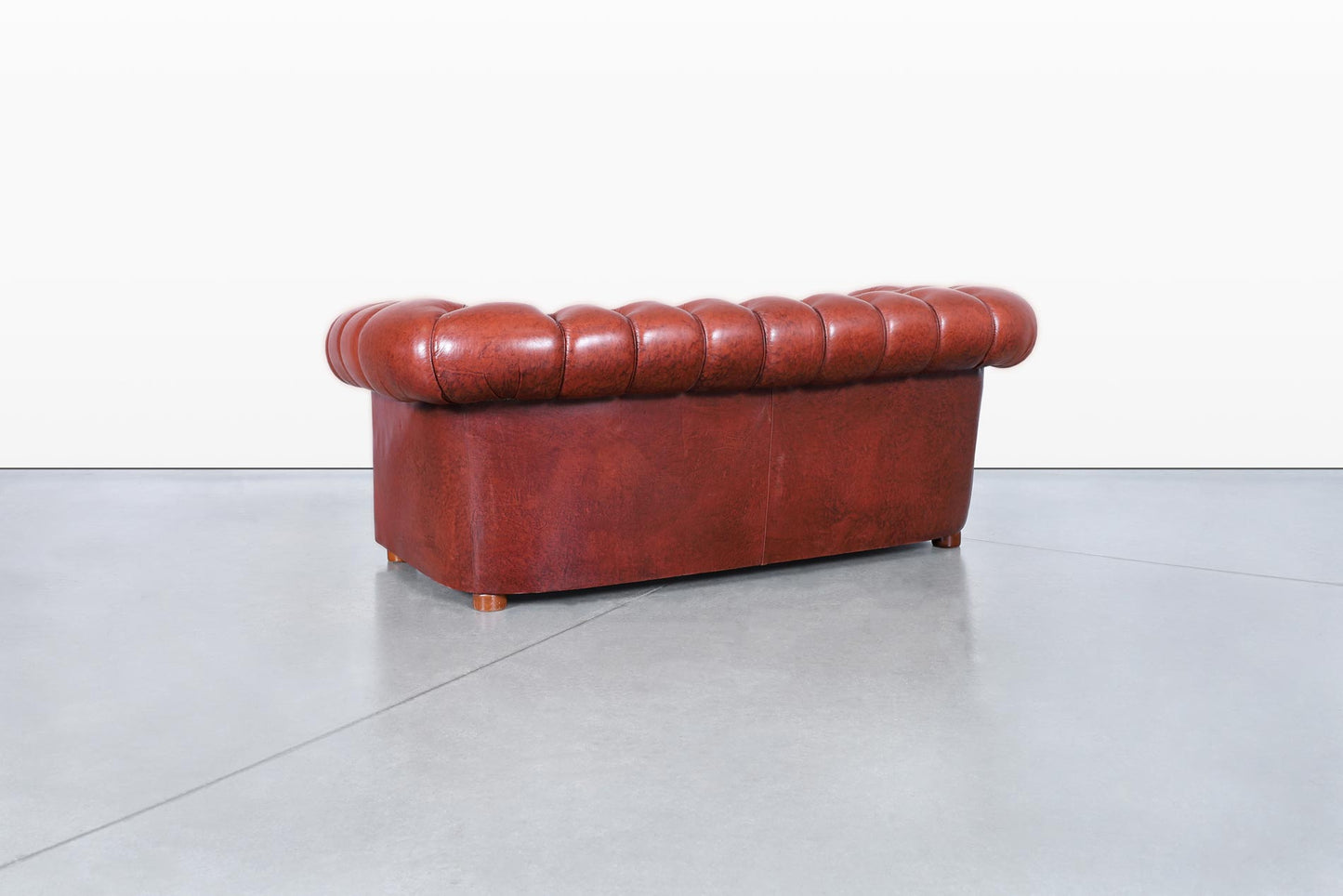Vintage Leather Chesterfield Loveseat