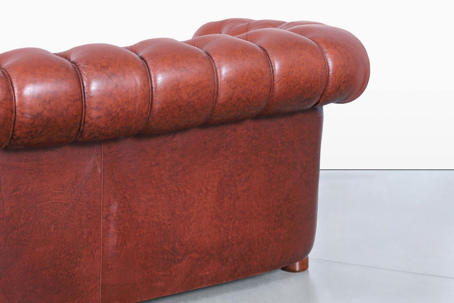 Vintage Leather Chesterfield Loveseat