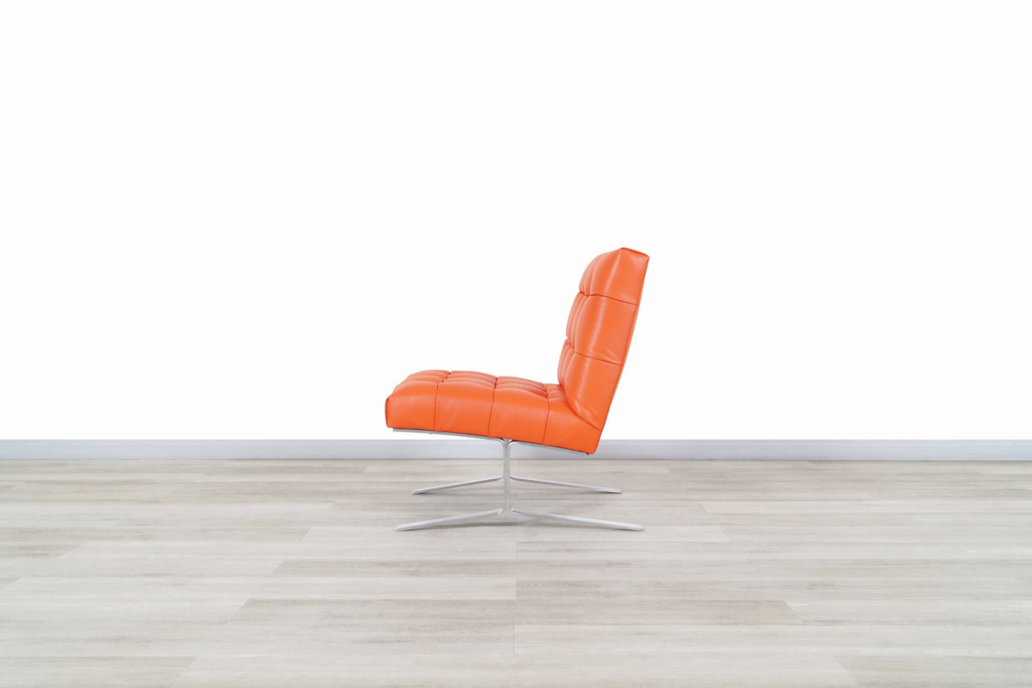 Vintage Leather Slipper Lounge Chairs