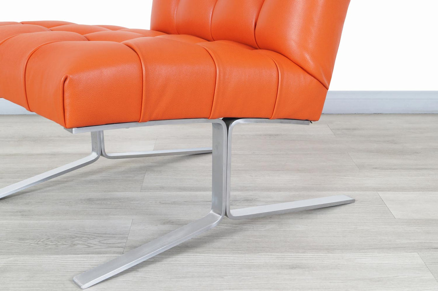 Vintage Leather Slipper Lounge Chairs