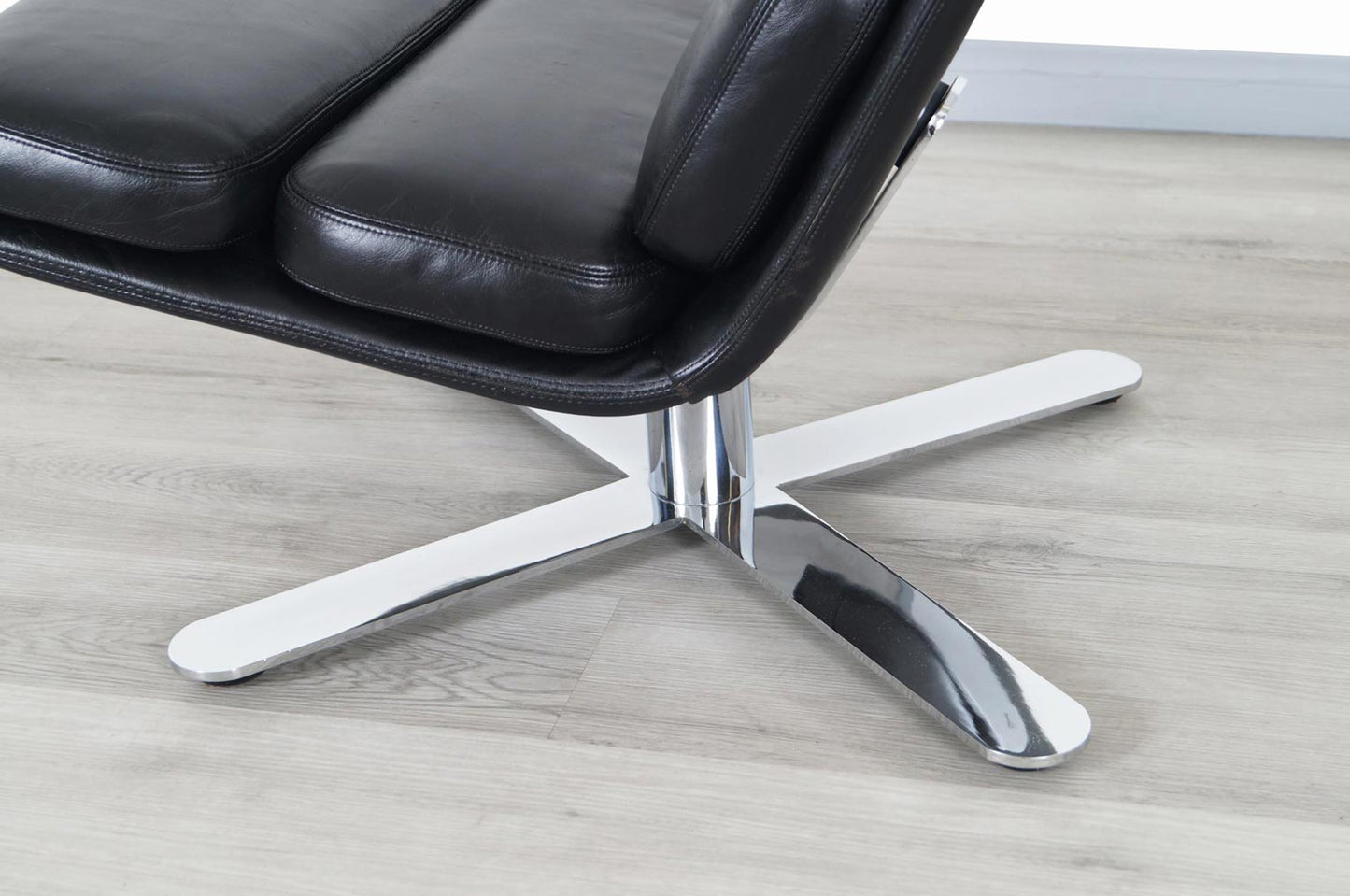 Vintage Leather "Solo" Lounge Chairs by John Follis for Fortress