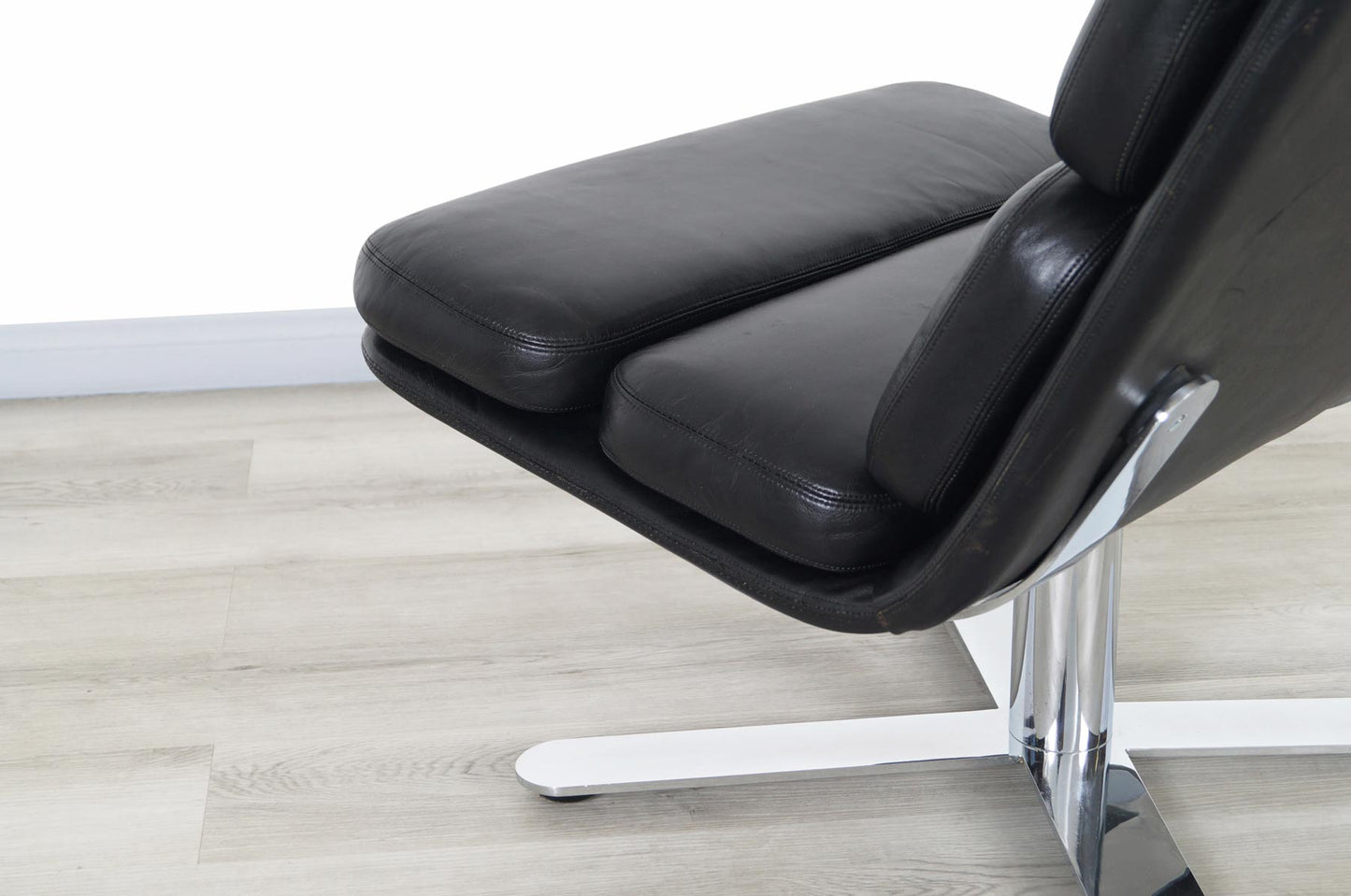 Vintage Leather "Solo" Lounge Chairs by John Follis for Fortress