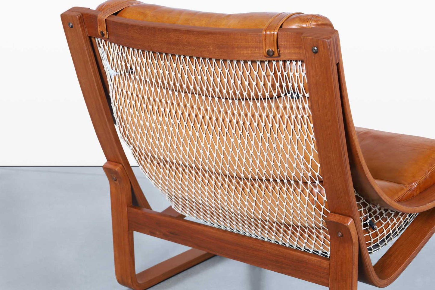 Vintage Leather and Teak T4 Lounge Chairs by Fred Lowen for Tessa