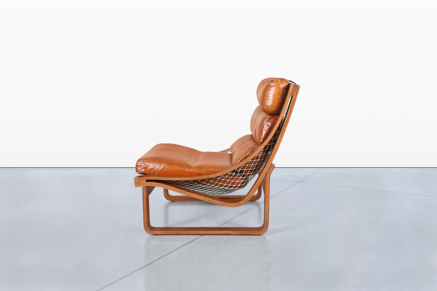 Vintage Leather and Teak T4 Lounge Chairs by Fred Lowen for Tessa