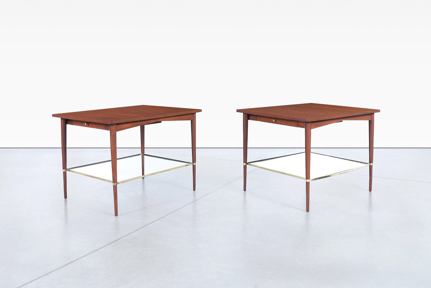 Vintage Mahogany "Connoisseur Collection" Side Tables by Paul McCobb