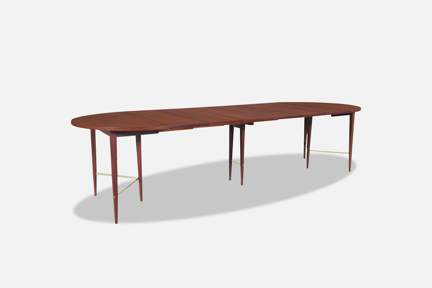 Vintage Mahogany and Brass "Irwin Collection" Dining Table by Paul McCobb