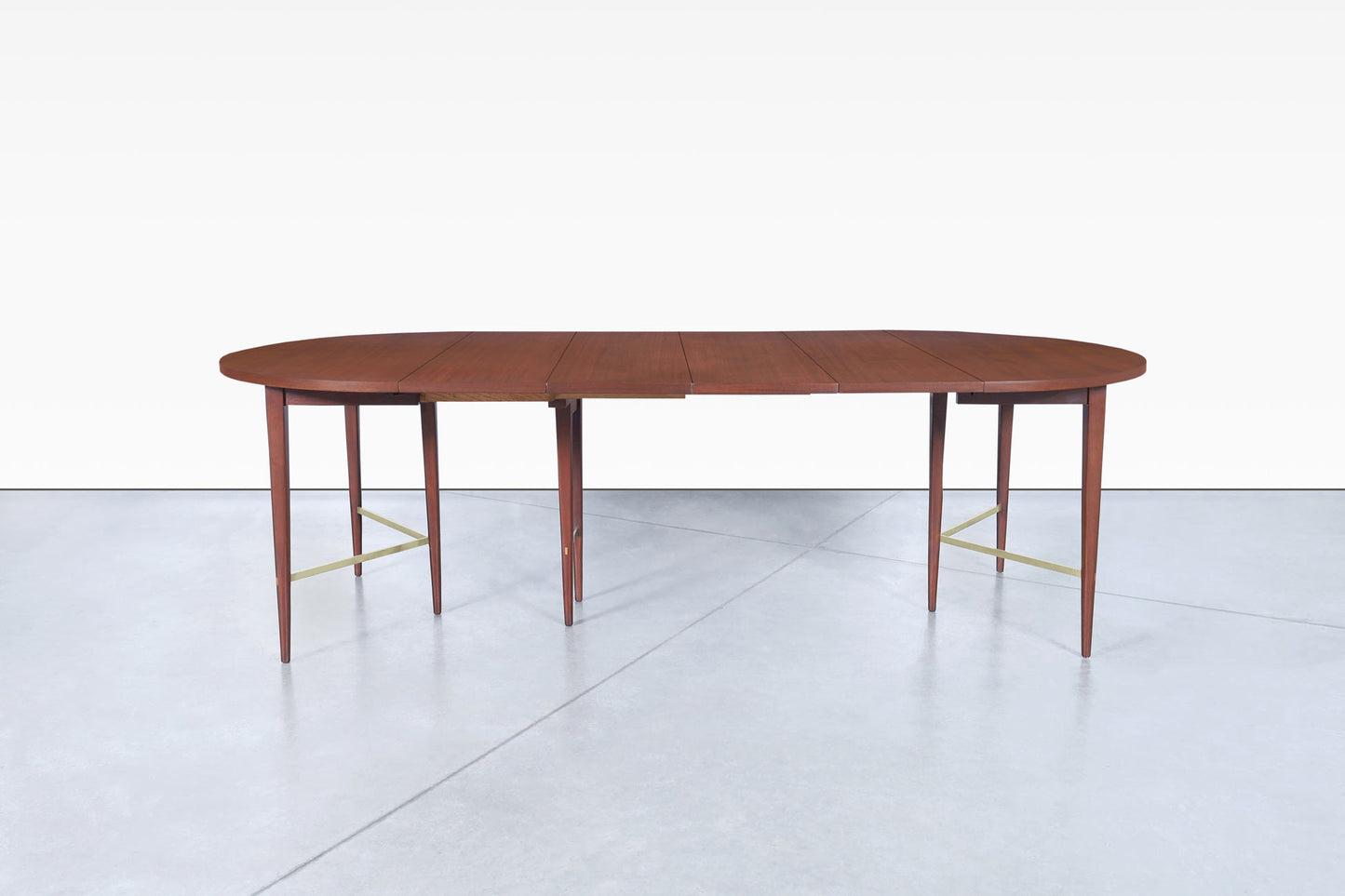 Vintage Mahogany and Brass "Irwin Collection" Dining Table by Paul McCobb