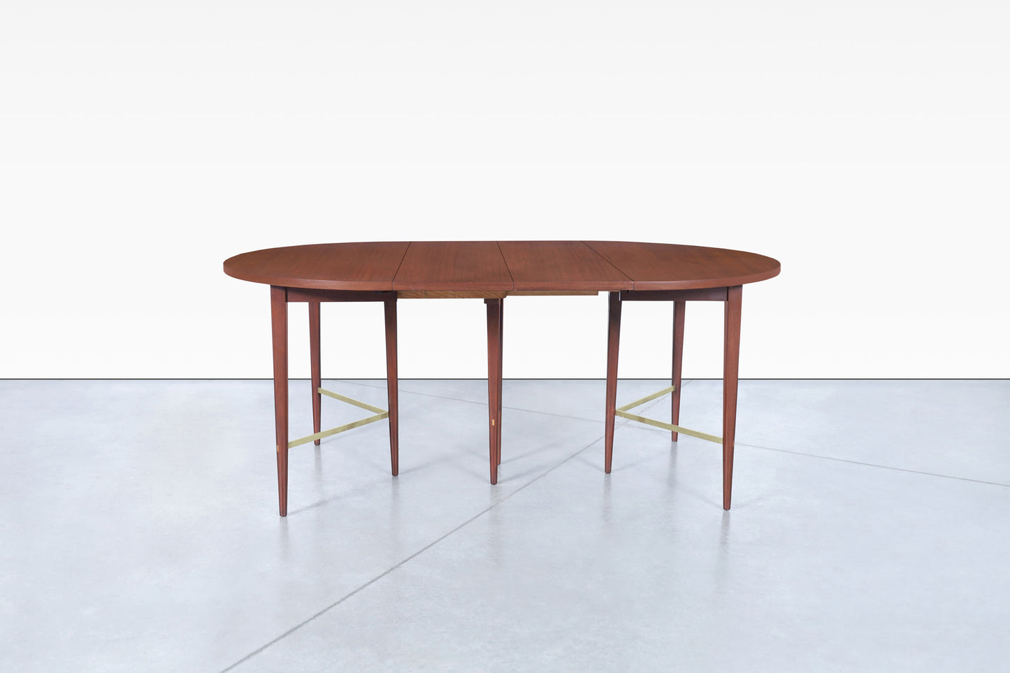 Vintage Mahogany and Brass "Irwin Collection" Dining Table by Paul McCobb