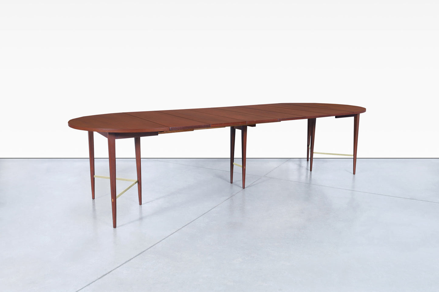 Vintage Mahogany and Brass "Irwin Collection" Dining Table by Paul McCobb