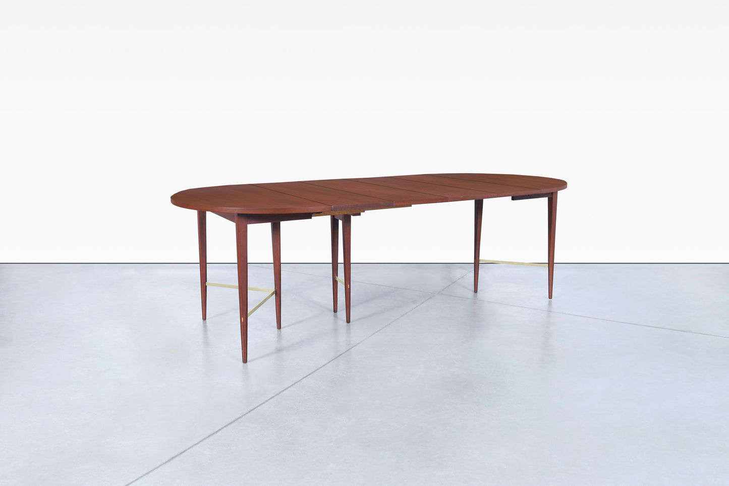 Vintage Mahogany and Brass "Irwin Collection" Dining Table by Paul McCobb