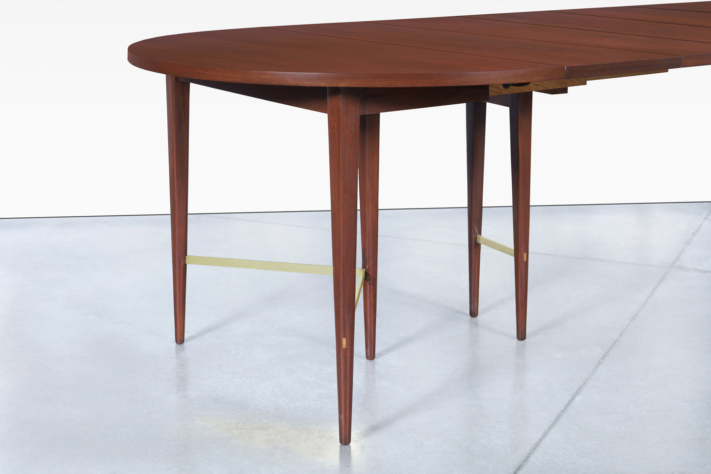 Vintage Mahogany and Brass "Irwin Collection" Dining Table by Paul McCobb