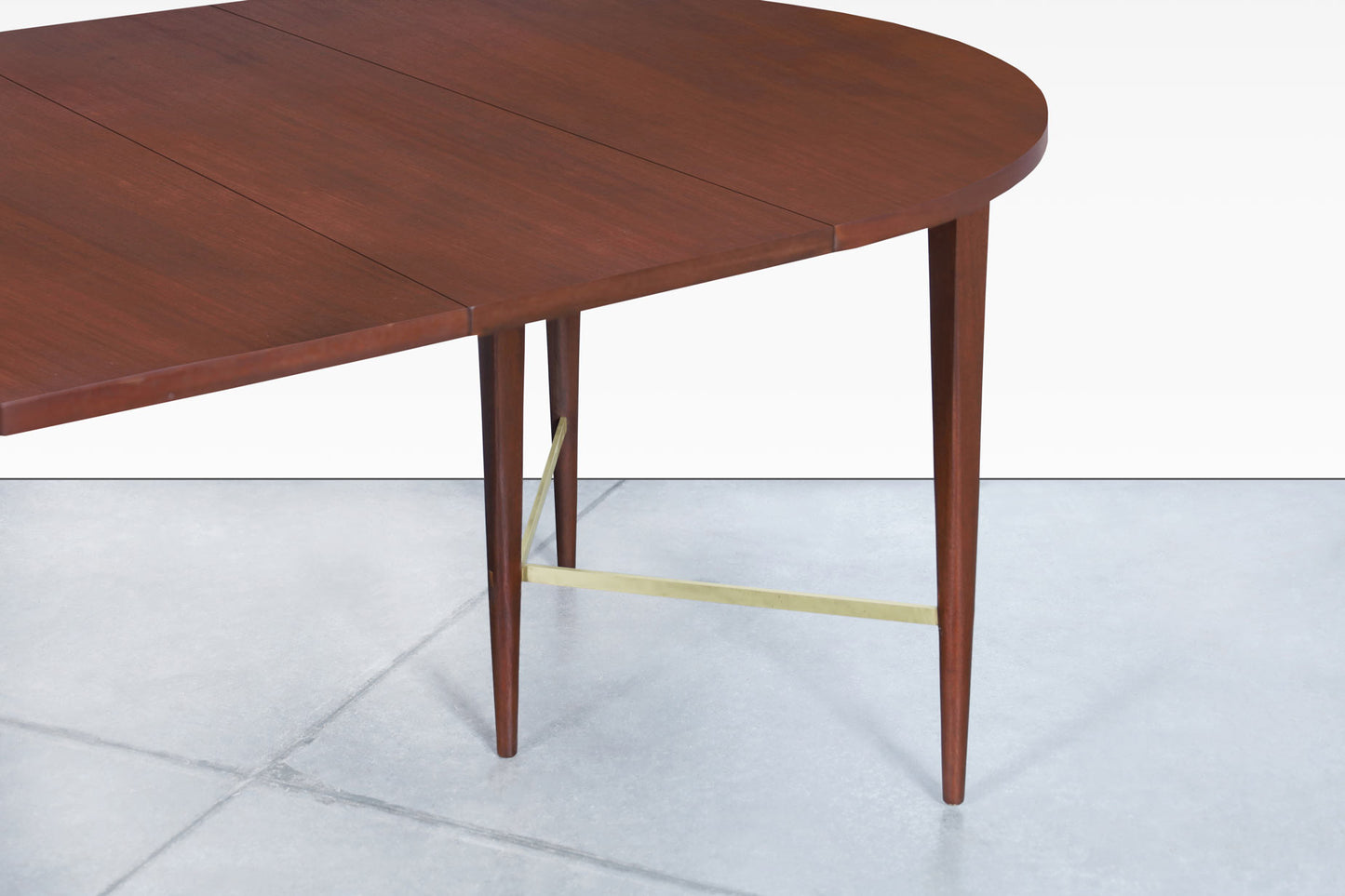 Vintage Mahogany and Brass "Irwin Collection" Dining Table by Paul McCobb
