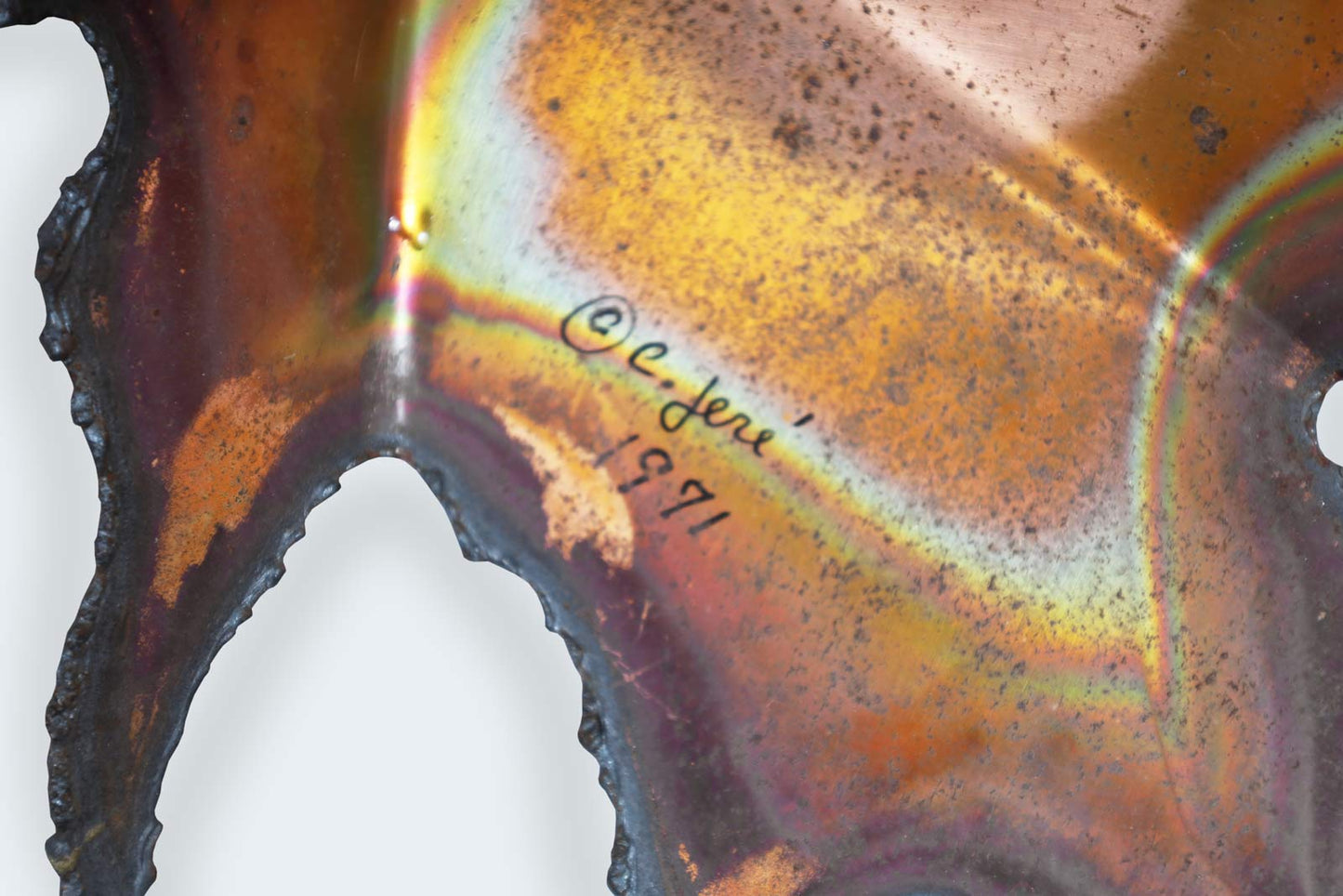 Vintage "Maple Leaf" Wall Sculpture by Curtis Jere