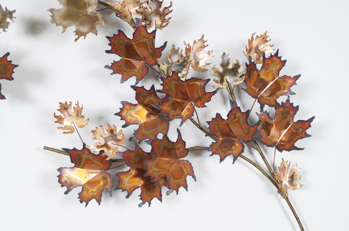 Vintage "Maple Leaf" Wall Sculpture by Curtis Jere