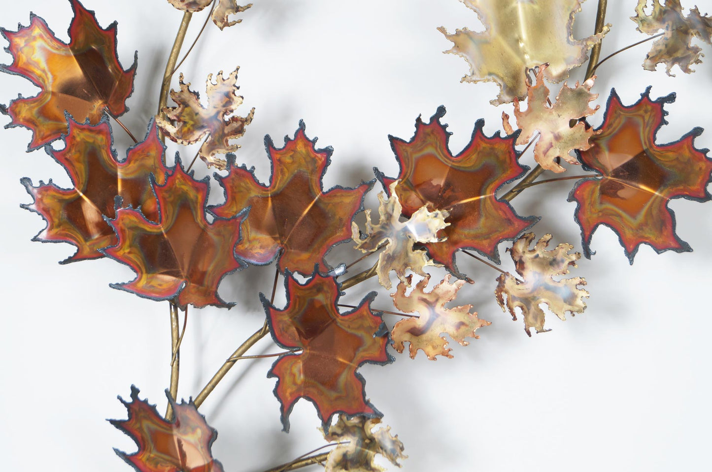 Vintage "Maple Leaf" Wall Sculpture by Curtis Jere