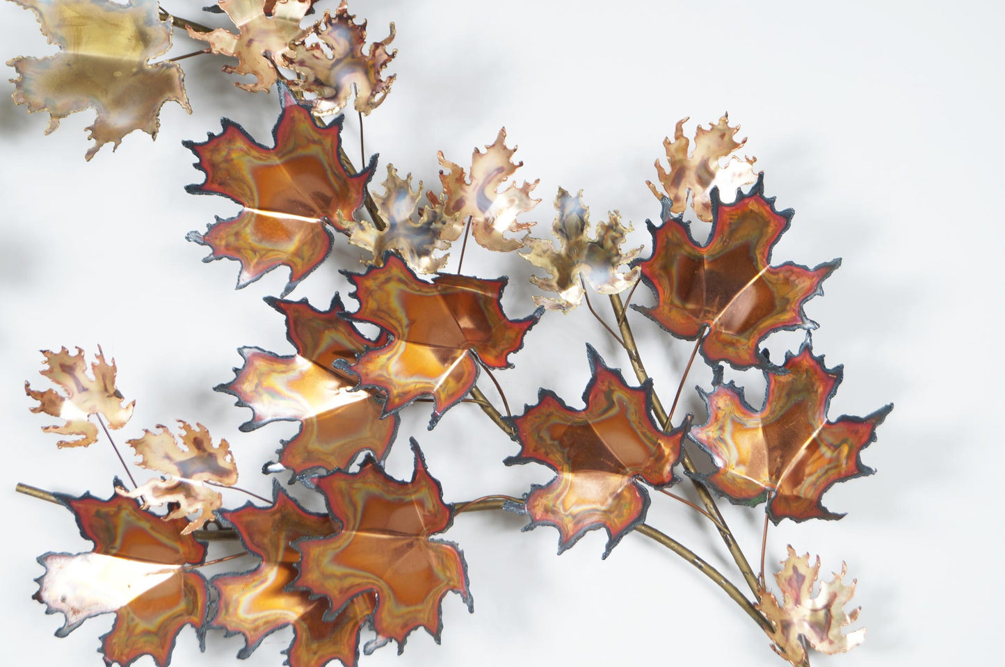 Vintage "Maple Leaf" Wall Sculpture by Curtis Jere