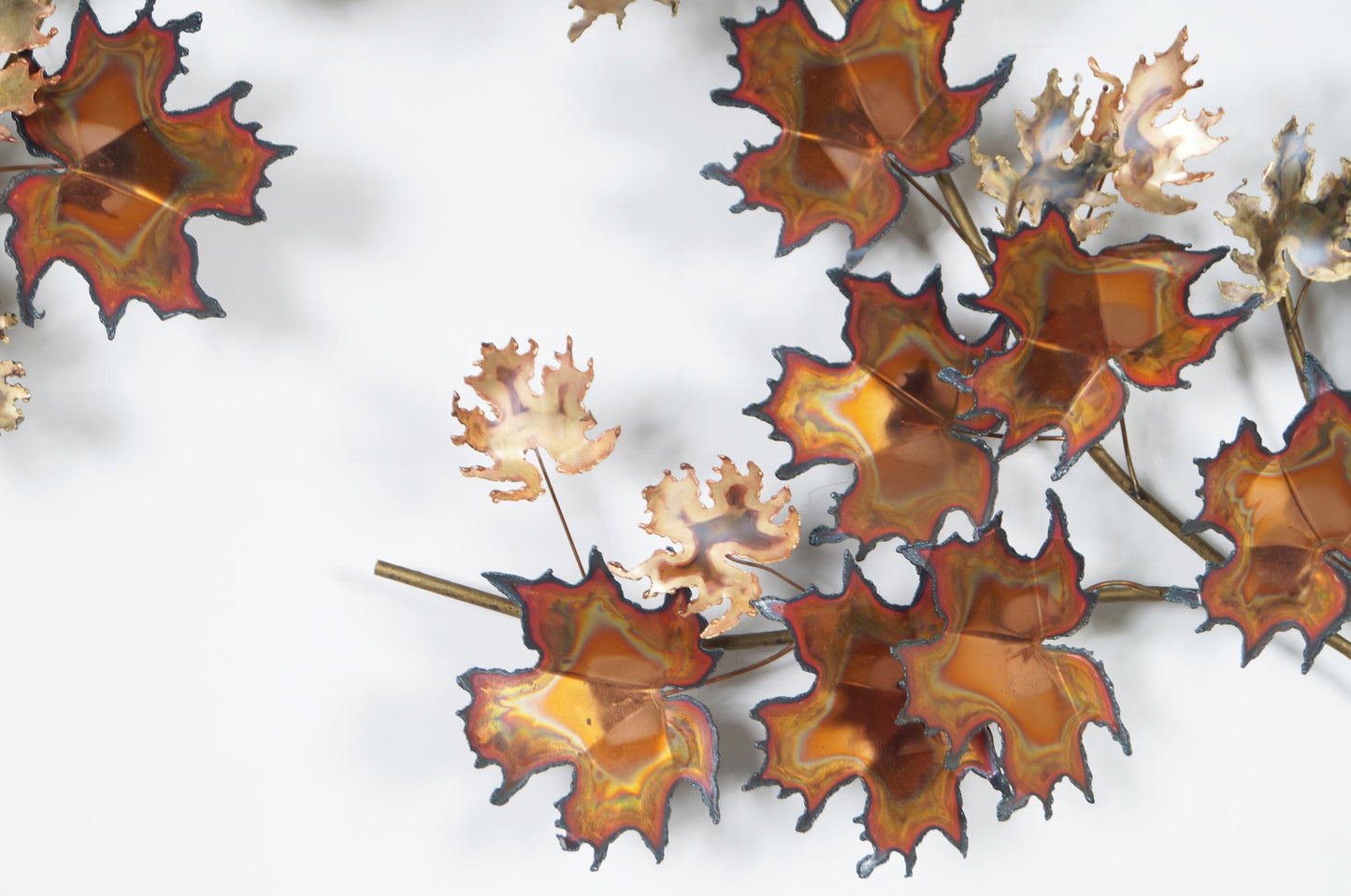 Vintage "Maple Leaf" Wall Sculpture by Curtis Jere